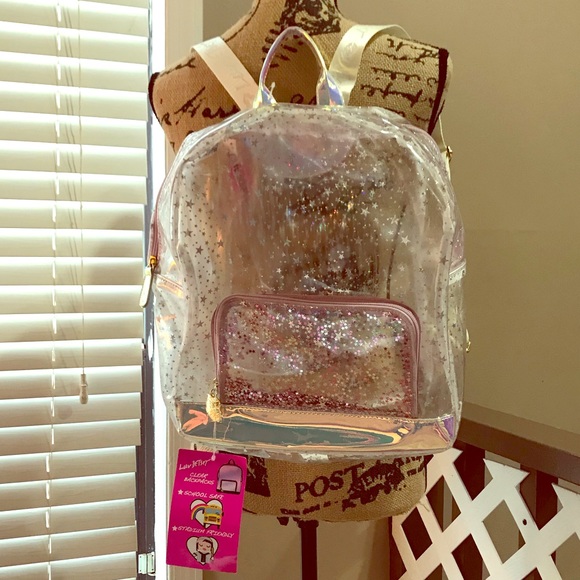 Betsey Johnson Handbags - Betsey Johnson Clear Backpack Stadium Friendly NWT
